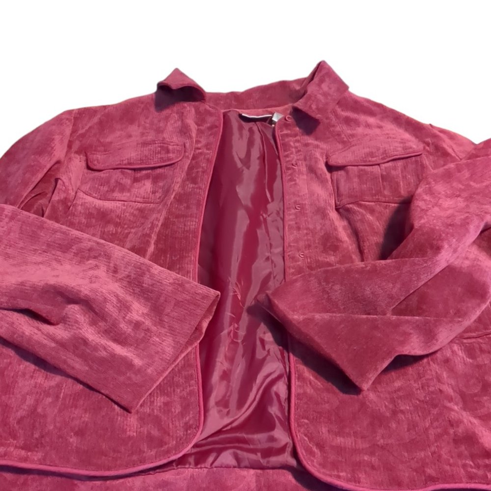 Woman's Size 2 Textured Raspberry Coat/Overcoat S… - image 1
